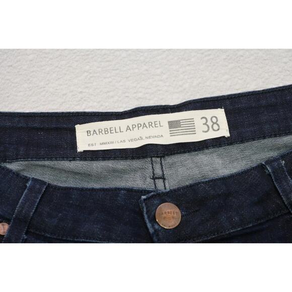 Barbell Apparel Straight Athletic Fit Stretch Blue Denim Jeans Mens Sz 38 x 35 - Picture 6 of 8